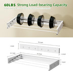 Wall Mounted Drying Rack for Laundry 31.5'', Folding Clothes Drying Rack Wall Mount with 5 Rods and 6 Hooks, Space Saving Collapsible Towel Rack for Indoor Outdoor Bathroom Balcony (White, 31.5'')