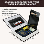Book Safe with Combination Lock, Hidden Safe (10.9 x 7.7 x 1.8 Inch) with Fireproof Bag, Secret Diversion Safe, Hollow Book Box Hidden Storage, Money Safe Box for Cash (Bible)
