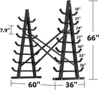 7-Tier Horizontal Storage Rack, Heavy-Duty Freestanding Steel Horizontal Bar Storage Cantilever Rack, Standing Lumber Horizontal Storage Rack, Metal Arms Pallet Racking Up to 5000 Lbs