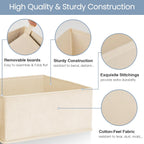 Criusia Drawer Organizer Clothes,16 Pack Underwear Drawer Organizers, Foldable Closet Organizers and Storage Dresser Drawer Dividers Clothing Organizer for Clothes, Socks, Scarves, Bra, Ties (Beige)