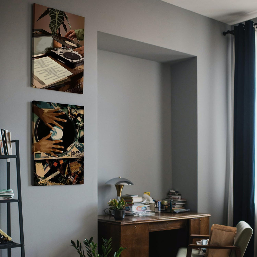 YFvrPt Black Girl Wall Art Decor Modern Black Woman Painting Prints, Set of 3...