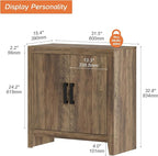WAMPAT Farmhouse TV Stand with Storage Cabinet for TVs up to 50 Inch, Rustic Entertainment Center with Doors & Shelves, Media Console Table for Living Room, Bedroom, or Office, Brown