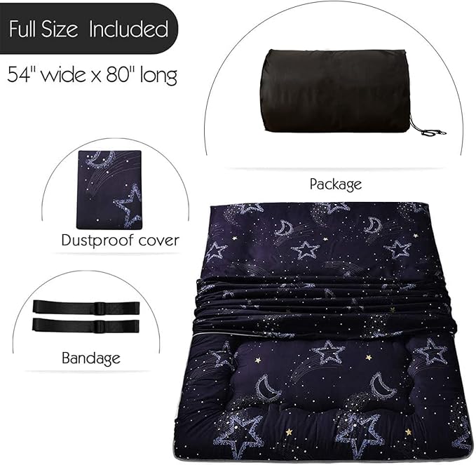 MAXYOYO Japanese Floor Mattress Futon Mattress, 4" Thicken Tatami Mat Sleeping Pad Foldable Roll Up Mat Boys Girls Dormitory Pad Kids Floor Lounger Pillow Bed, Charcoal Grey, Queen Size