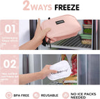 Small Cooler Bag Freezable Lunch Bag for Work School Travel,Leak-proof Small Lunch Bag,Small Insulated Bag For Kids/Adults,Freezer Lunch Bags,Freezable Snack Bag,Mini Lunch Bag 9.8x5.5x4 inches