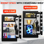 27.56 Inches Tall Heavy Duty Biometric Safe Box with Fireproof Waterproof Bag, 4.0 Cuft Large Document Storage Anti-Theft Dual Alerts, Mute Mode, Digital Security for Business