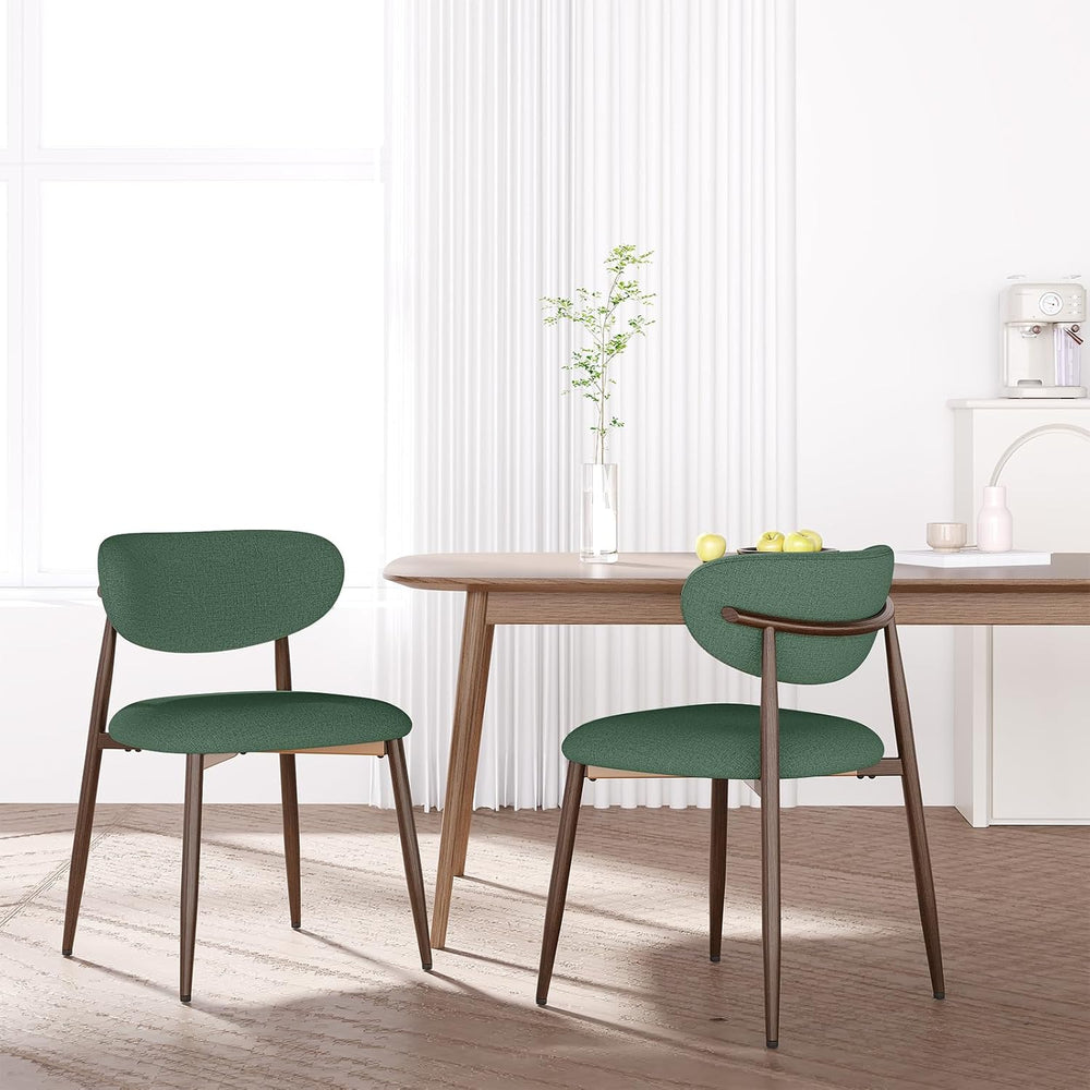 MALOL Upholstered Dining Room Chairs Set of 2, Kitchen Chairs with Metal Legs...