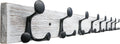 SKOLOO 43-Inch Wood Coat Rack Wall Mount with 8 Triple Hooks - Ideal for Family Entrances, Classrooms, and Pet Supplies Storage - Perfect Coat Hooks for Wall,Distressed White Wash