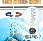 TAILI Hanging Vacuum Storage Sealer Space Saver Bags for Clothes, Suits, Coats or Jackets, Closet Organizer, 4 Pack Jumbo Blue