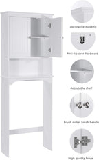 Spirich Over The Toilet Storage Cabinet, Bathroom Shelf Over Toilet, Bathroom Storage Cabinet Organizer, White