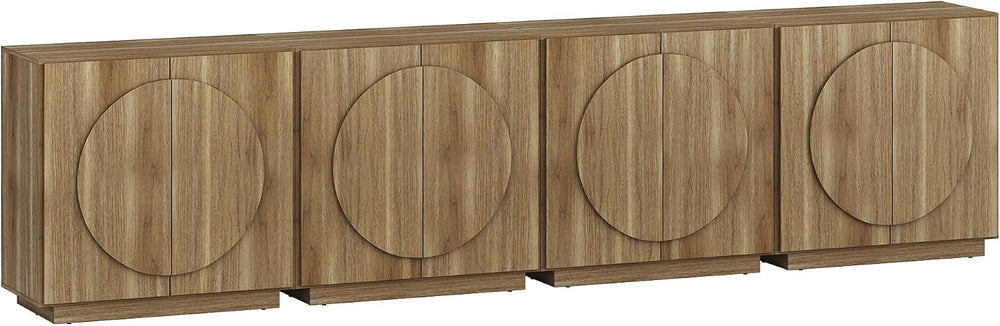 BELLEZE Modular Buffet Cabinet with Storage,Mid Century Modern Arched Sideboa...