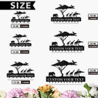 Personalized Key Holder for Wall | Custom Name Metal Cabin Key Hooks | Coat Hook Key Rack Wall Mount | Metal Wall Key Holder | Animal Theme African Art Decor for Living Room Hallway Office