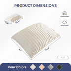 MAXYOYO Giant Bean Bag Chair with Pillow, 3 in 1 Convertible Bean Bag Chair for Adults with Removable Cover, Floor Cushion Stuffed Floor Lounger for Living Room Bedroom, Bubble Beige