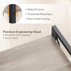 HOOBRO Bookshelf, 6-Tier Industrial Bookcase, Book Shelf Storage Organizer, Tall Bookshelf with Metal Frame for Living Room, Bedroom, Home Office, Kitchen, Greige and Black BG72SJ01