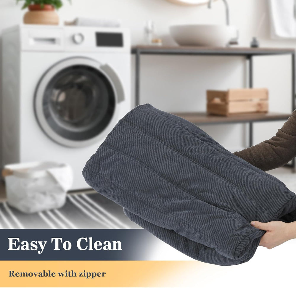 Memory Foam Bean Bag Chair, Gray | Compact Lazy Sofa Sack & Floor Couch, ...