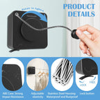 Retractable Clothesline Indoor, Non-Sagging Outdoor Clothes Line Retracting 15.7 Feet Heavy Duty Laundry Line Retractable Wall Mounted Clothes Line Outdoors (Square-Black)