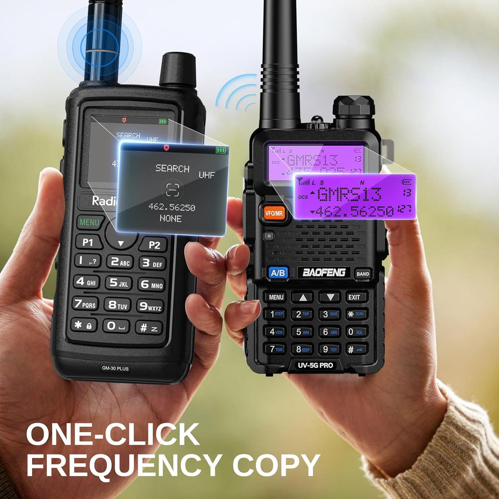 Radioddity GM-30 Plus GMRS Handheld Radio, GPS Tracking, 1000 CHs, 2 Pack