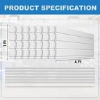 Duzzy Slatwall Panels, 4' H x 8' W PVC Slat Wall Paneling for Garage Wall Storage Organizer (White)