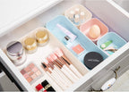 (9 Piece Set) Large Size Plastic Desk Drawer Organizers For Makeup Bathroom Office Kitchen Three Colors