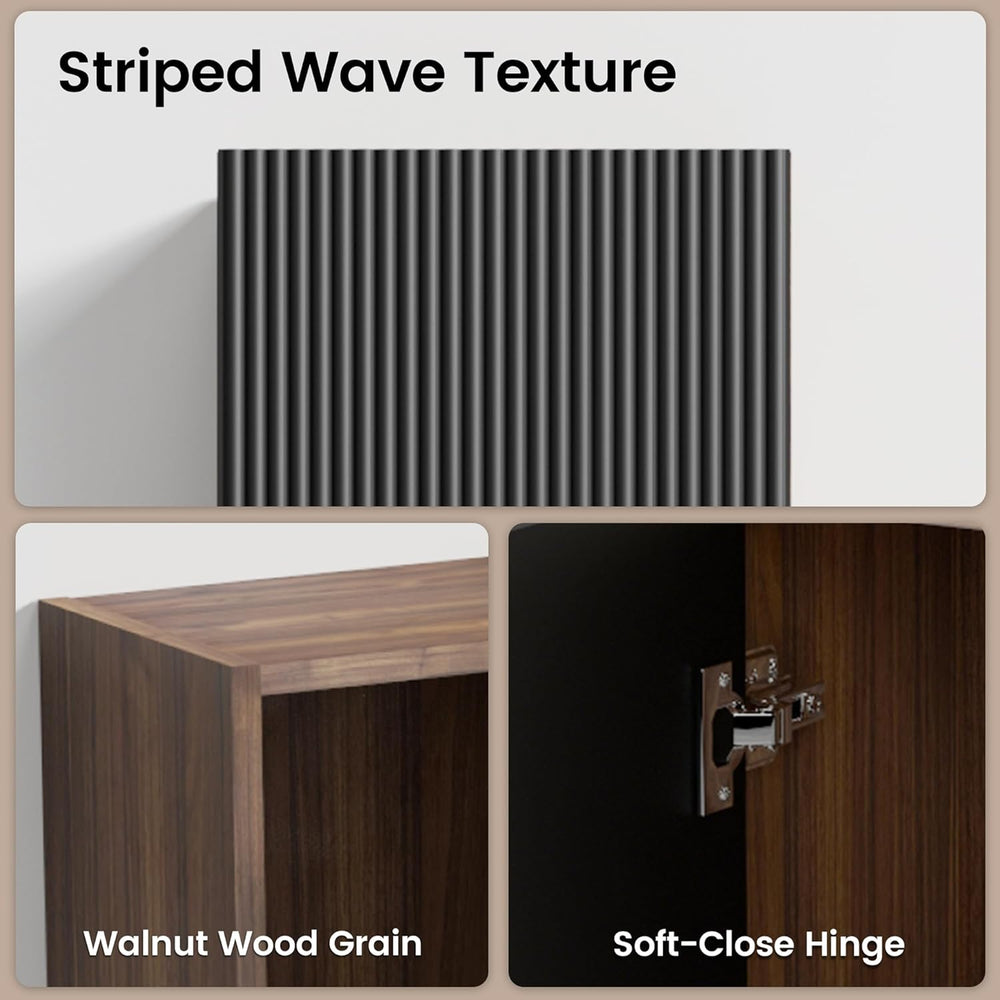 12" Floating Bathroom Storage Cabinet, Modern Wall Cabinets with Soft-Cl...
