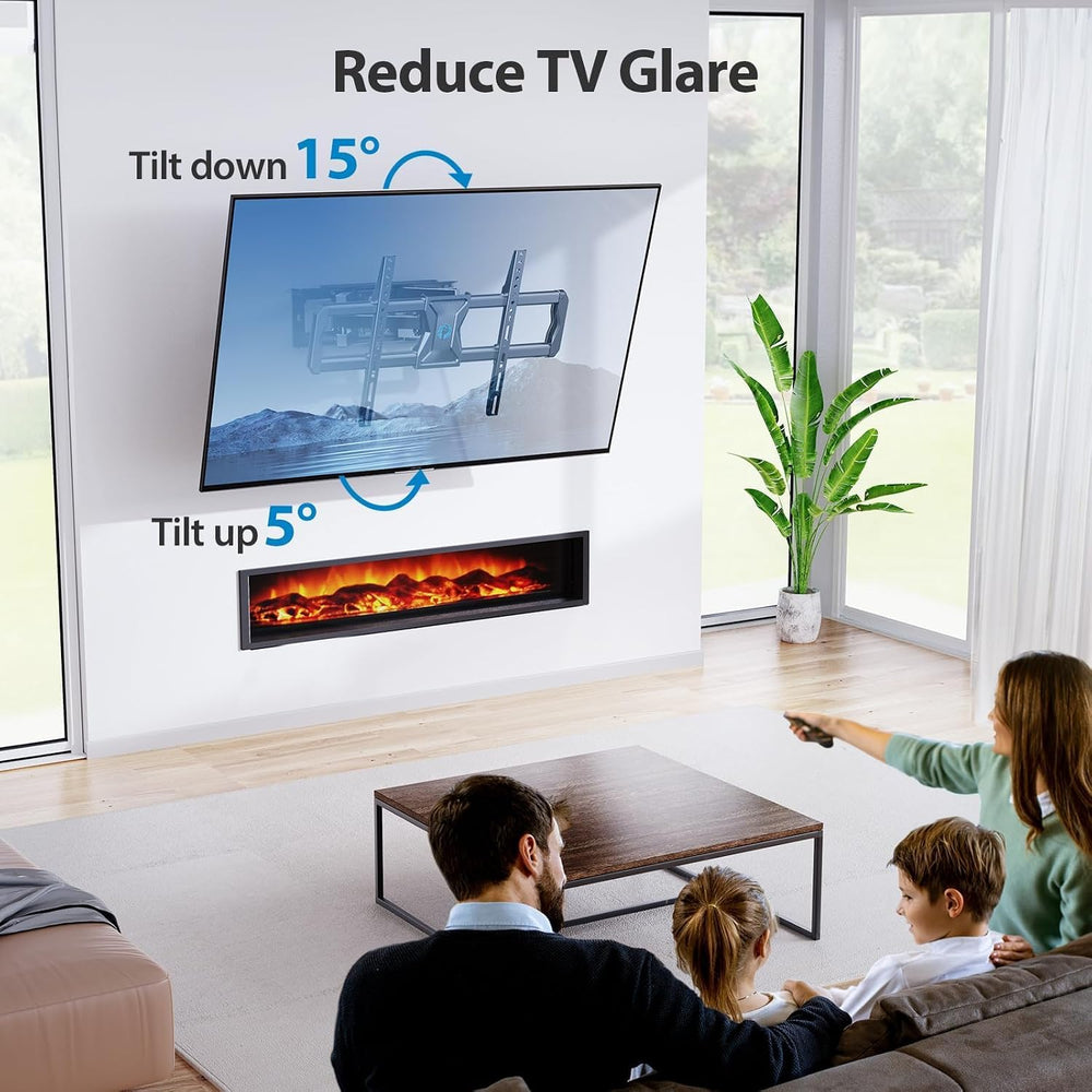 Pipishell Full-Motion TV Wall Mount for Most 37–84 Inch TVs up to 100 lbs, Wa...