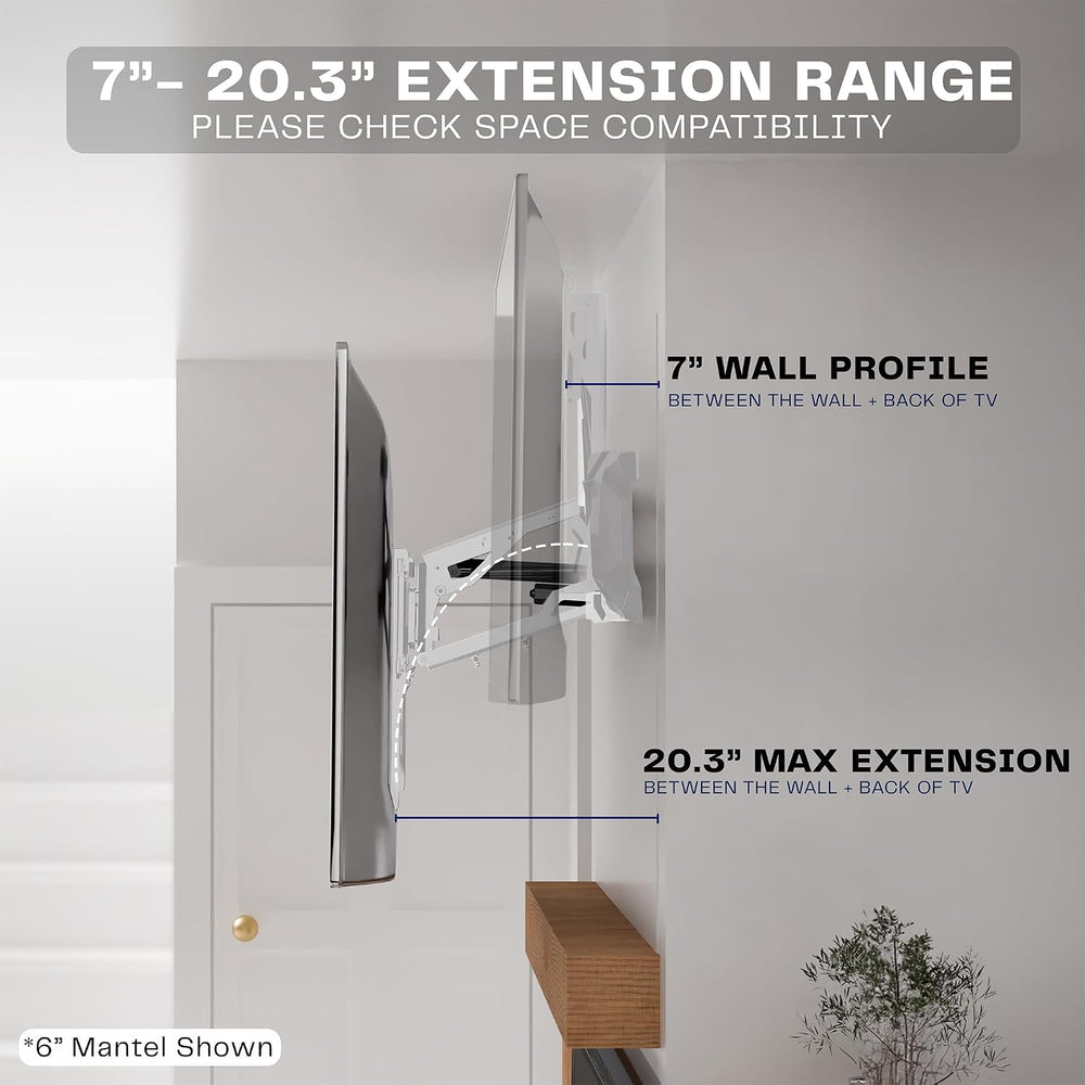 VIVO White Motorized TV Wall Mount for 37 to 70 in Screens, MOUNT-E-M070R-W |...