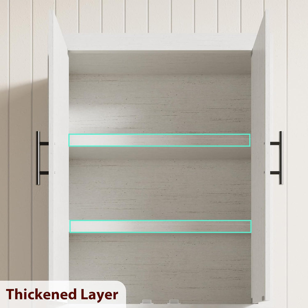GarveeHome Kitchen Storage Pantry, Pantry Storage Cabinet with 4 Doors & ...