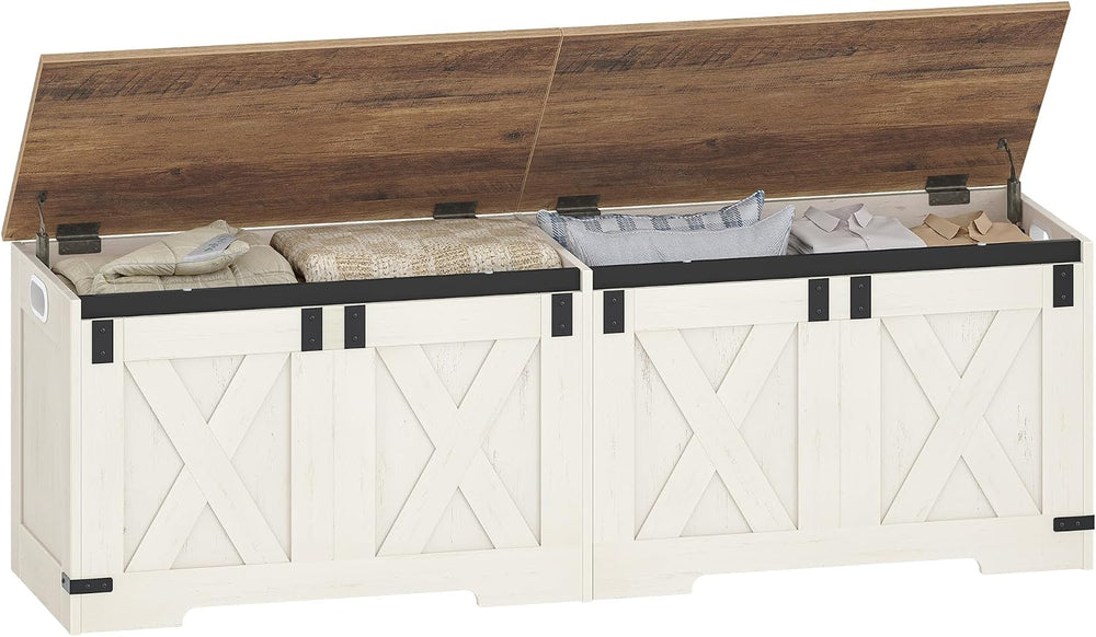 Hzuaneri 59" Farmhouse Storage Chest and Bench | 70 Gal | 330lb Seat | S...