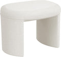 Spatial Order 24" Quinn Modern Ottoman - Cream White Boucle