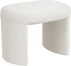 Spatial Order 24" Quinn Modern Ottoman - Cream White Boucle