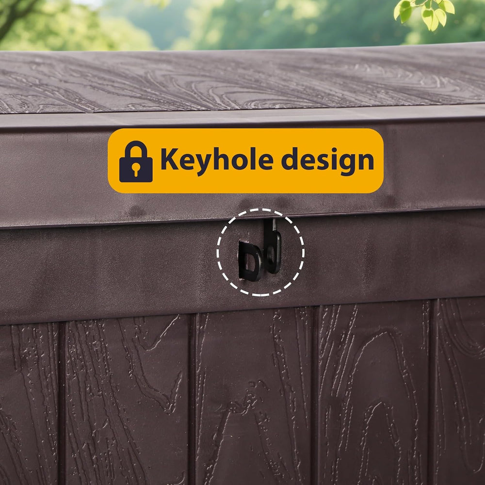Large Outdoor Storage Box Lockable Organization and Storage Box Waterproof fo...