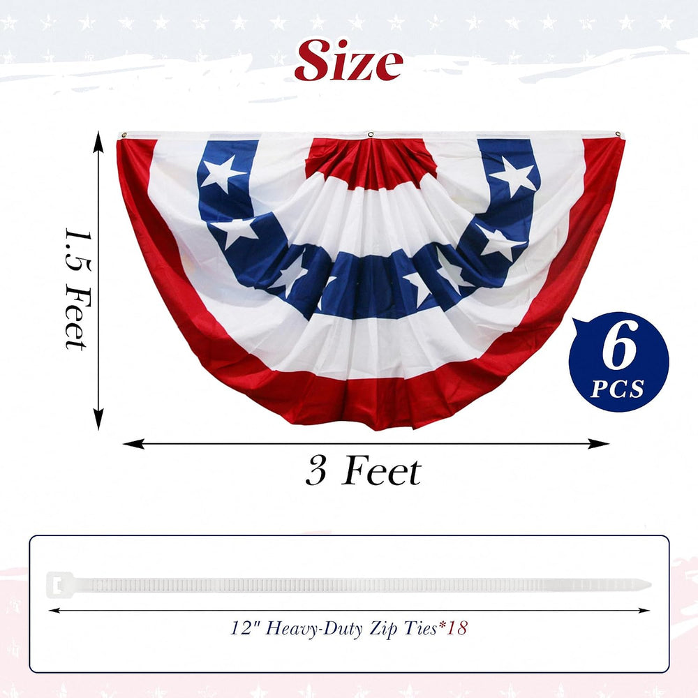 HOOSUN American Flags for Outside,Veterans Day Decorations,American Flag Bunt...