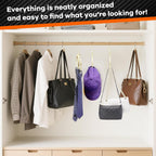 Multipurpose Closet Hangers- Tie and Belt Hanger for Closet- Ideal for Storing Belts, Ties, Scarfs, Baseball Hats, Purses & More- Great Space Saving Belt Organizer for Wardrobe