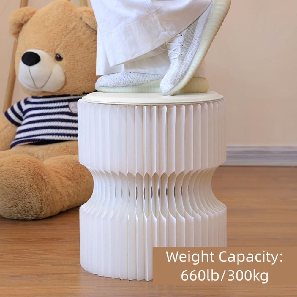 Folding Stool, 660lb Capacity Honeycomb Paper Stool, Eco-Friendly Collapsible...
