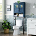Over The Toilet Storage, Bathroom Storage Cabinet Over Toilet, Above Toilet Storage with Double Doors and Soft Hinges Over Toilet Storage Shelf Over The Toilet Storage Cabinet (Ultramarine)