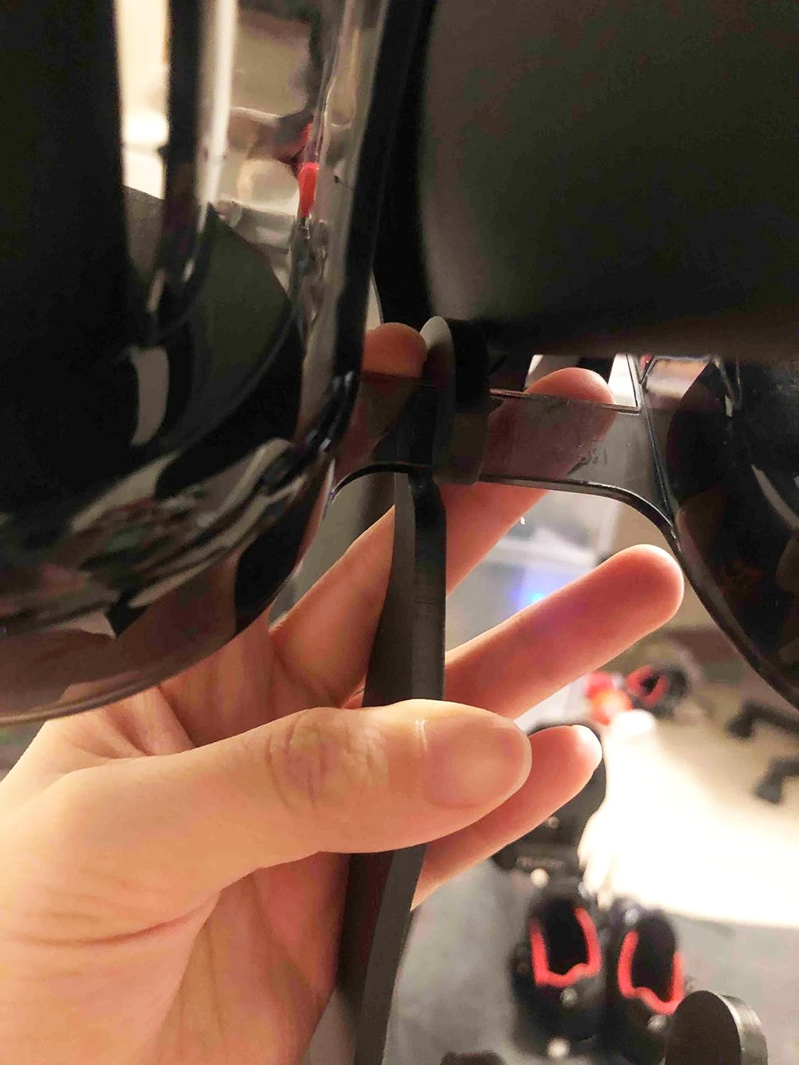 Shoes Hangers Compatible with Peloton Original Bike & Bike+, 2 Count | Accessories for Holding 2 Pair of Shoes, Plastic Shoe Hanger Hook, Matte Black