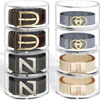 Belt Organizer for Closet Storage: Clear Acrylic 8-Layer Stackable Belt Box, Space-Saving Neat Case Holder