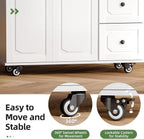 Kitchen Island with Storage, Rolling Kitchen Island Cart with Drop Leaf, Storage Drawers, Spice Rack, and Towel Rack for Kitchen and Dining Room, White
