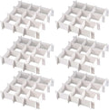 72 Pieces DIY Plastic Grid Drawer Organizer, 12.6 Inch Plastic Grid Drawer Dividers, Plastic Adjustable Drawer Dividers Organizer for Sock, Underwear, Scarf, White