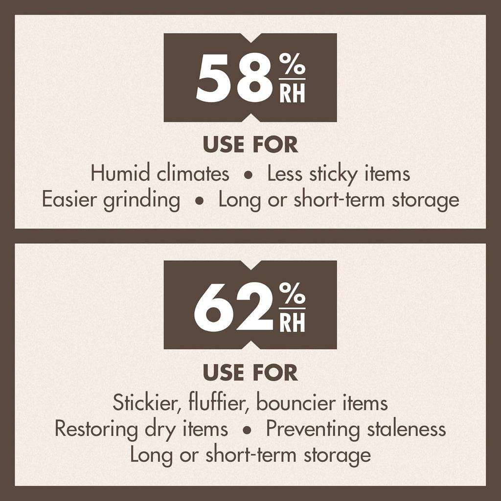 Boveda 62% Two-Way Humidity Control Pack For Storing 5 lb – Size 320 – Single – Moisture Absorber for Storage Containers – Humidifier Pack – Individually Wrapped Hydration Packet