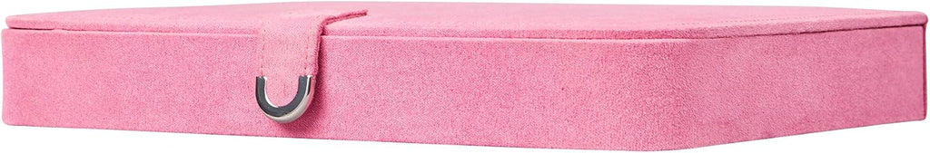 Mele and Co Cameron Plush Fabric Jewelry Box in Pink