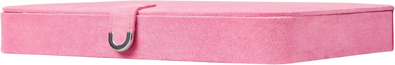 Mele and Co Cameron Plush Fabric Jewelry Box in Pink