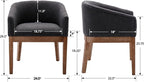 Wahson Barrel Chairs Set of 2, Mid Century Dining Chairs with Arms, Linen Upholstered Kitchen Chairs with Natural Wood Legs, for Bedroom/Living, Charcoal
