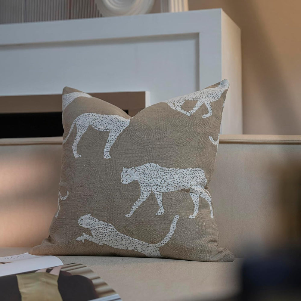 Croker Horse 20x20'' Inches Throw Pillow Cushion Cover - Leopard Patt...