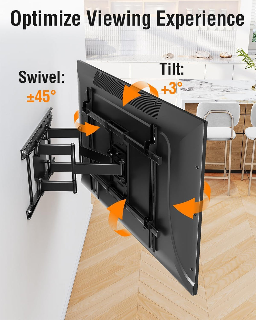 ELIVED Heavy Duty TV Mount for Most 50-110 inch tvs, Holds up to 250 lbs, Ful...