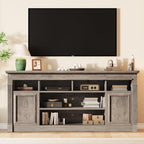 GAOMON TV Stand for TVs Up to 75 Inches, Grey | Entertainment Center, Farmhouse Media TV Console Table, Open Storage Shelves, Cabinets, for Living Room, Bedroom