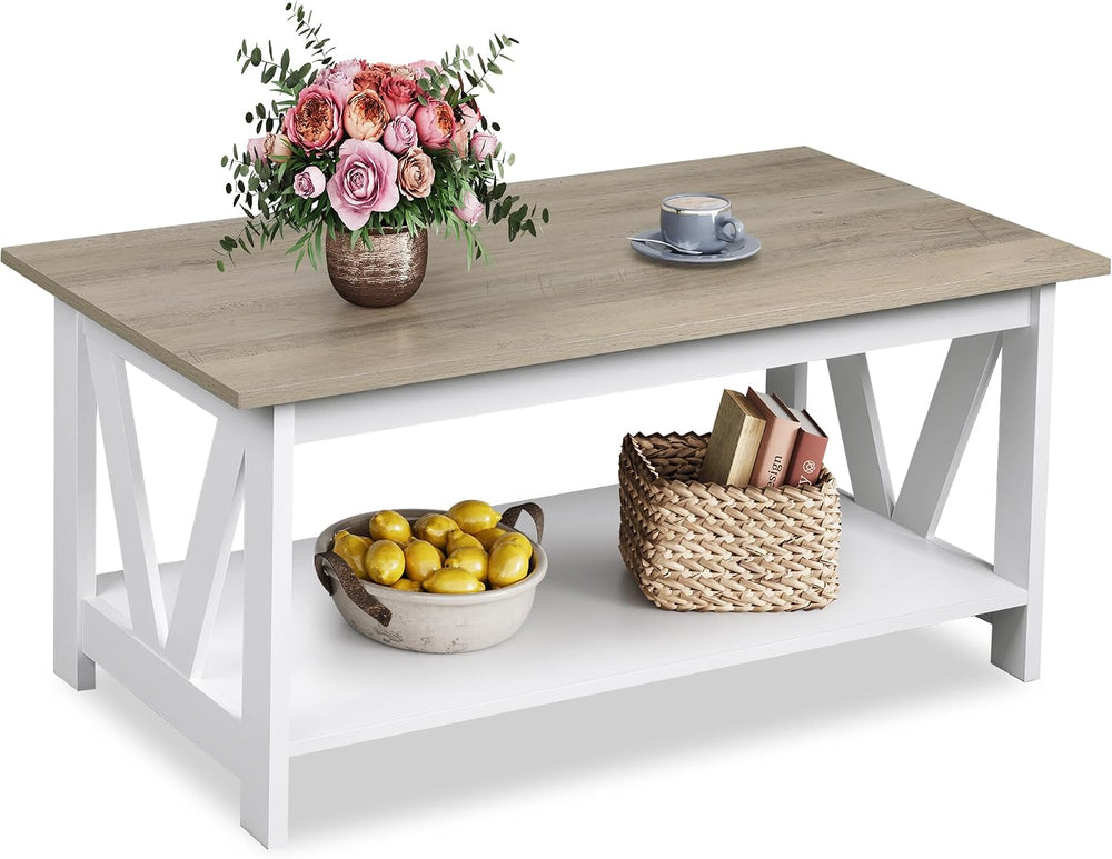 WLIVE Coffee Table with End Table