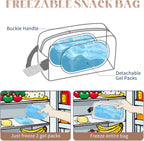 Freezable Lunch Bag,Freezable Snack Bag,Mini Cooler Bag for Travel/Work/School,Small Insulated Bag,Small Cooler Lunch Box with Ice Packs,Insulated Snack Bag,Freezable Snack Box with Handle Buckle