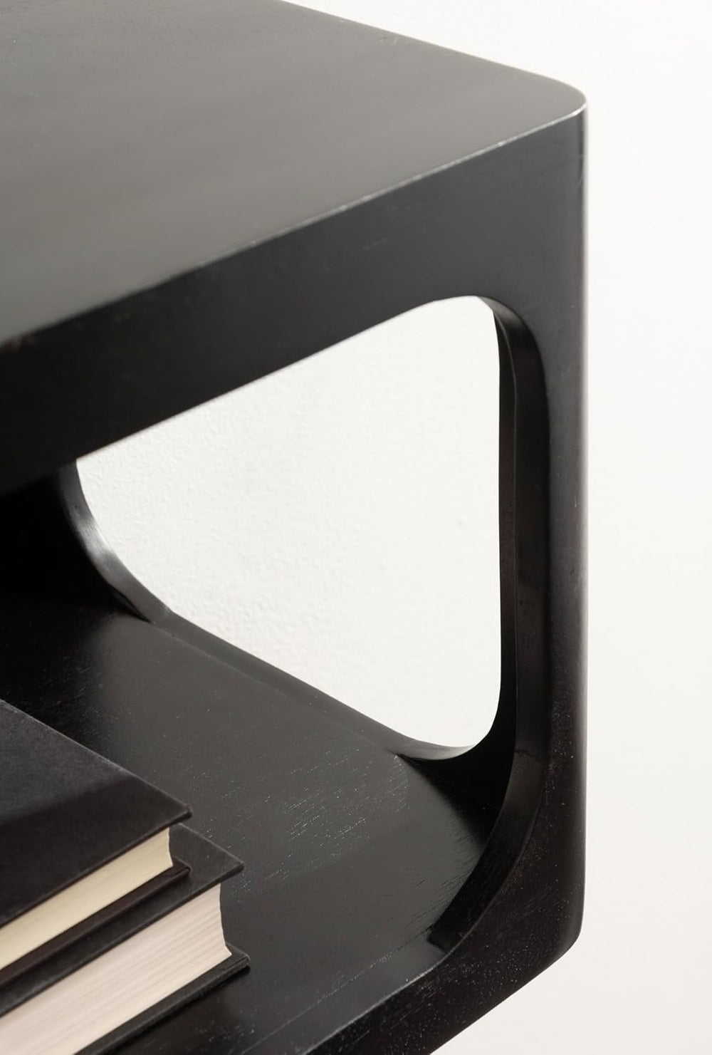 Kate and Laurel Dahl Modern Wood Floating Side Table, 18 x 10 x 10, Black, Co...