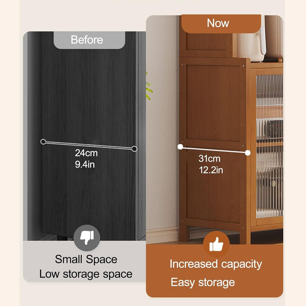 Wide Pantry Storage Cabinet, Pantry Storage Cabinet with Doors, Freestanding ...