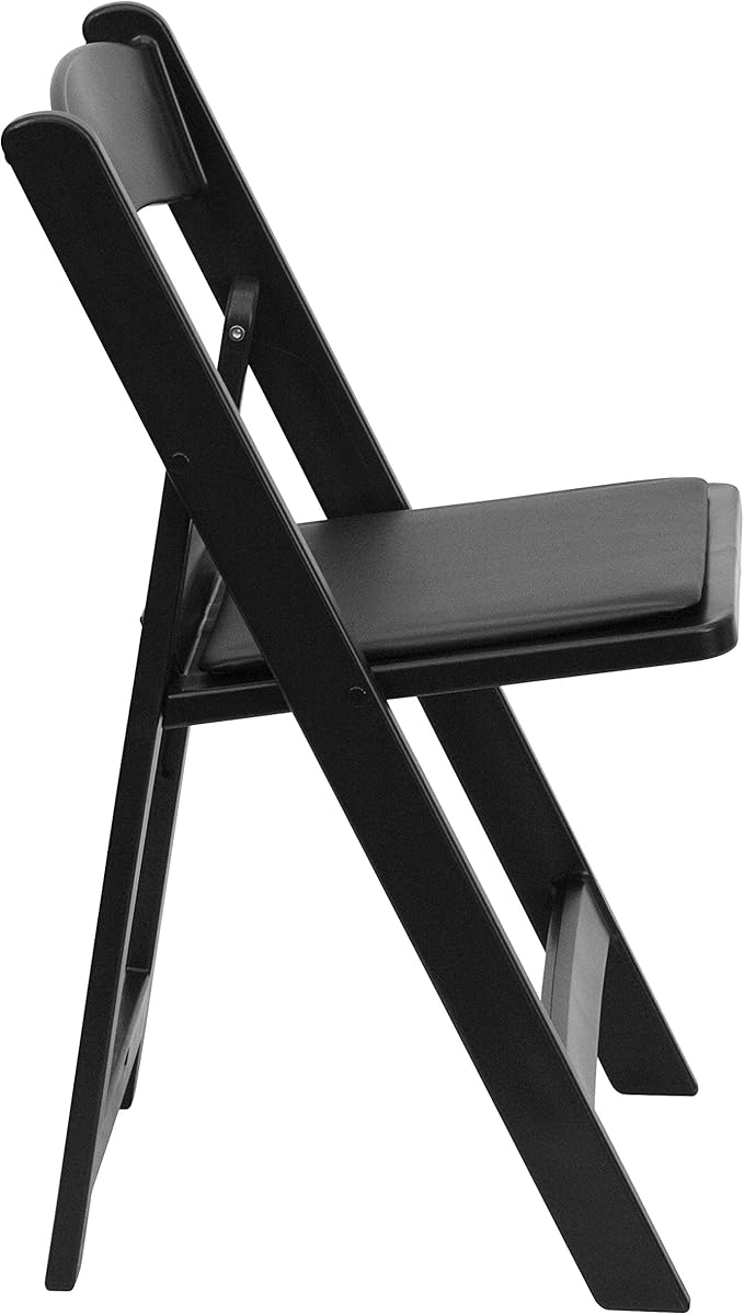 Flash Furniture Hercules Series Folding Chair - Black Resin - 2 Pack 800LB We...